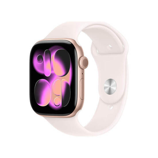 Apple Watch Series 11 GPS 46mm Rose Gold Aluminium Case With Light Blush SB MEV74 M/L Smart Watch